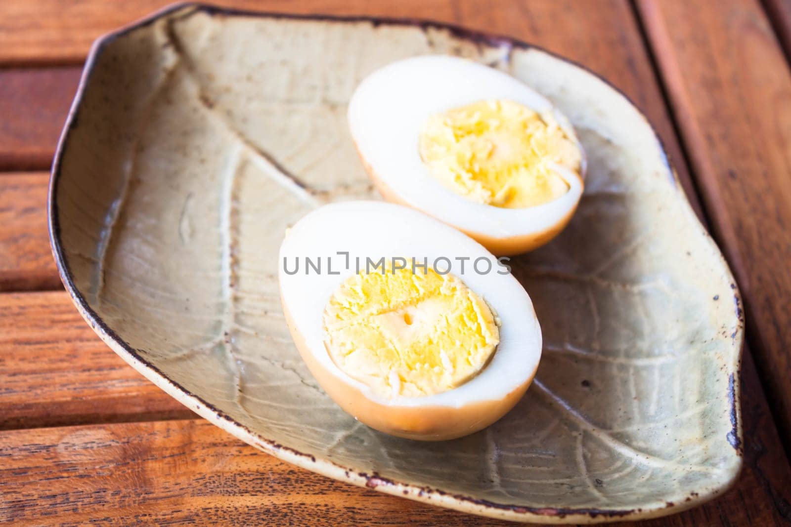 Hard-boiled eggs stew from sweet gravy