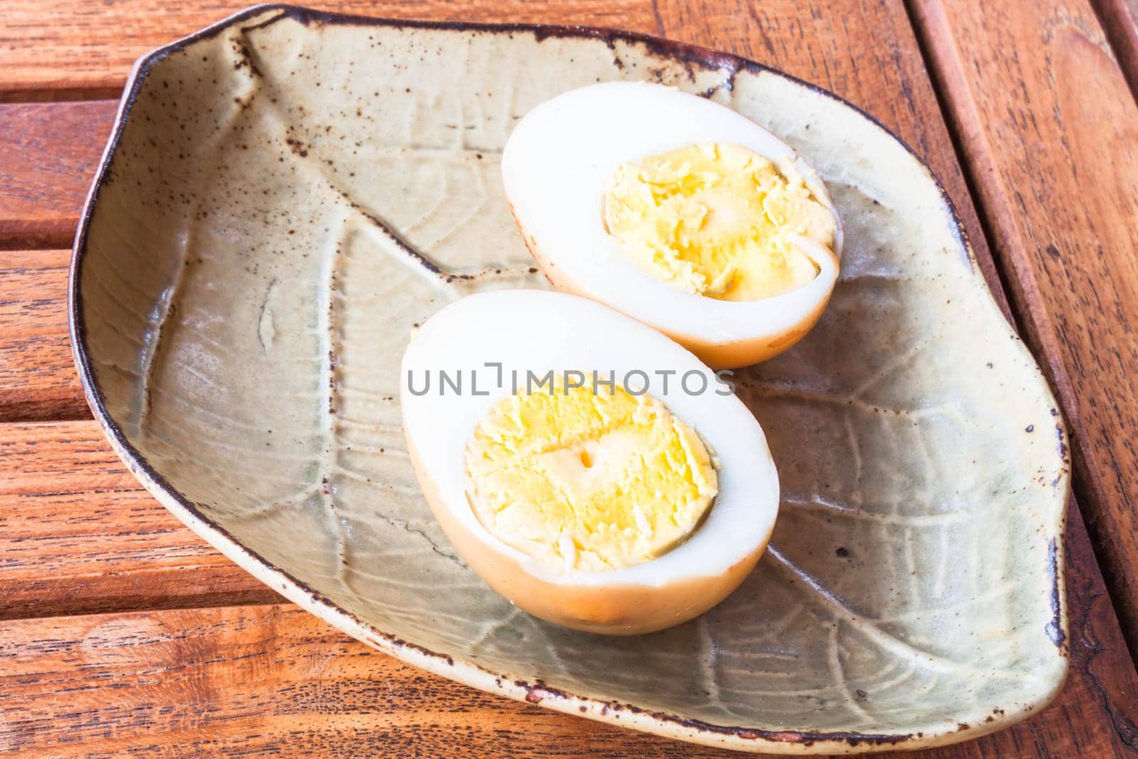 Hard-boiled eggs stew from sweet gravy