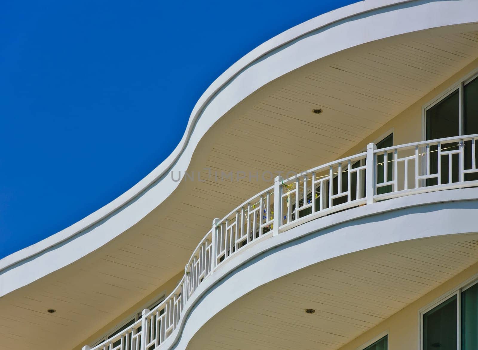 White building agaist blue sky