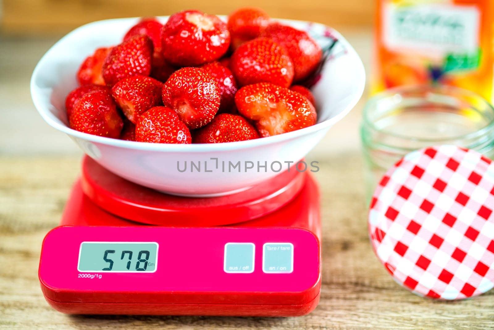 Strawberries on a scale