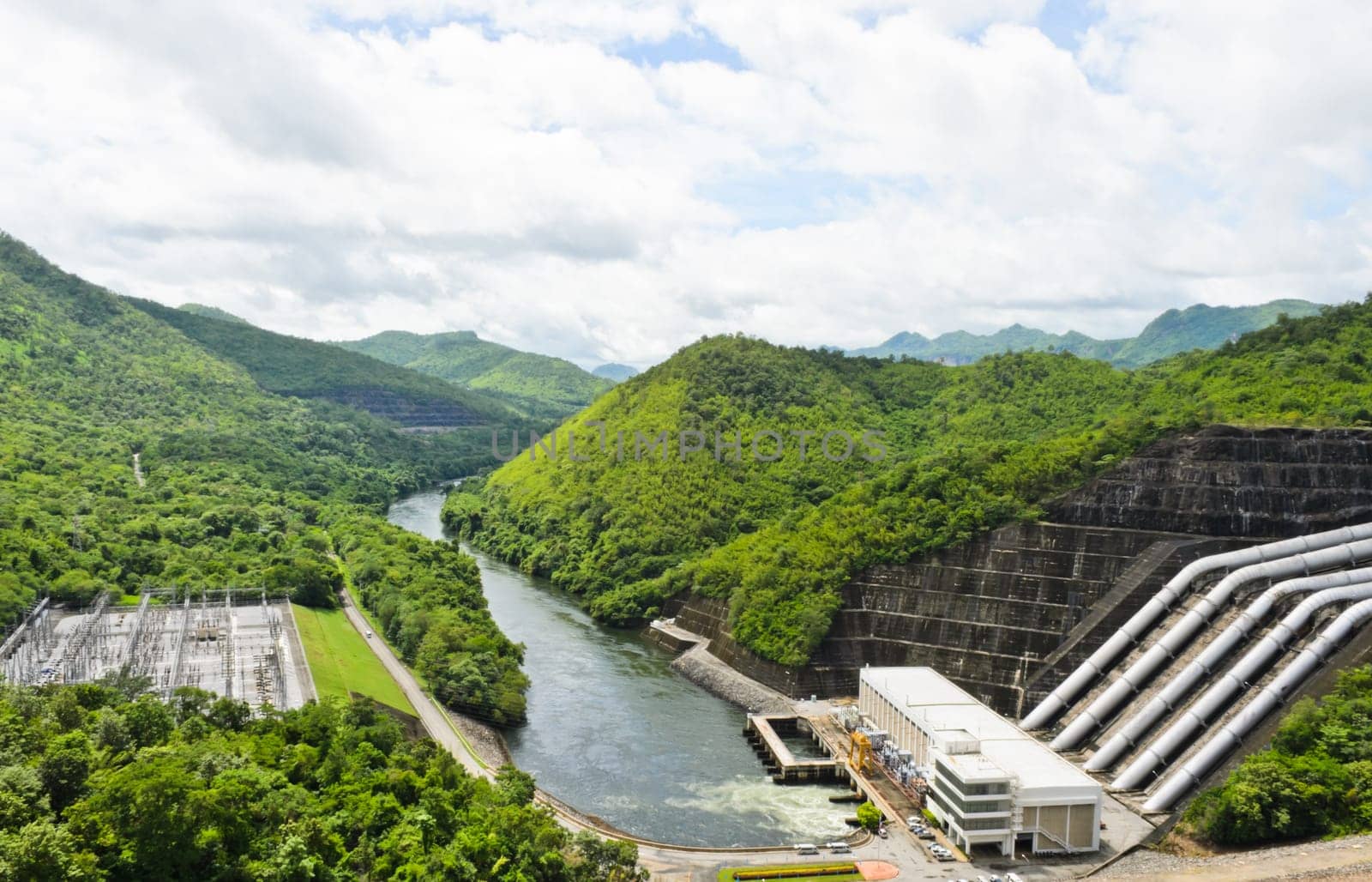 Scenic of Srinakarin Dam, Thailand