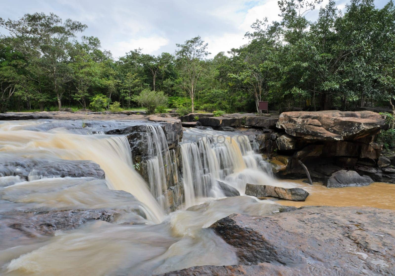 Waterfall in dipterocarp forest, Thailand