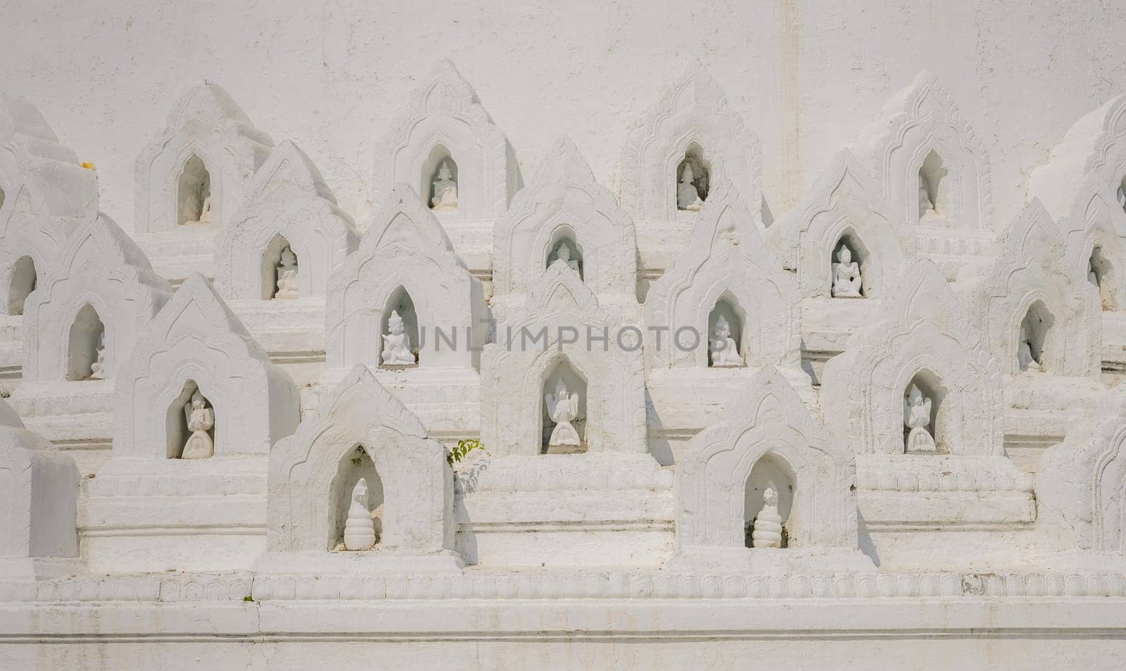 Part of Hsinbyume or Myatheindan pagoda in Mingun, Myanmar