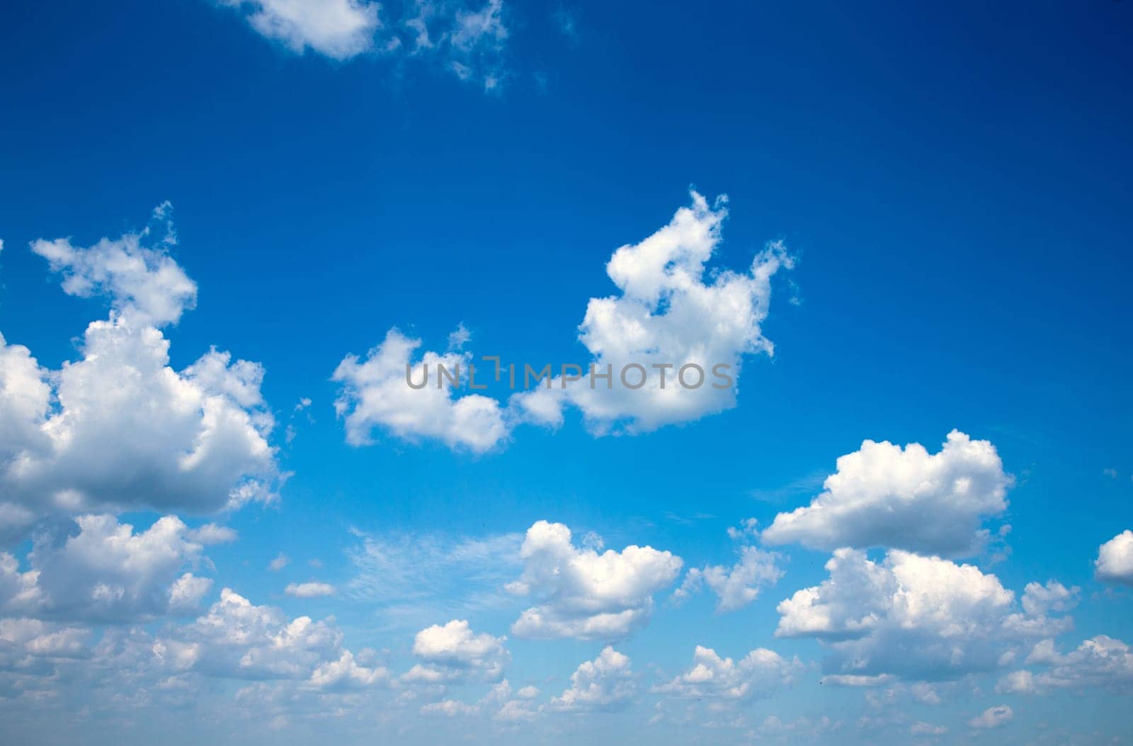 blue sky with clouds closeup