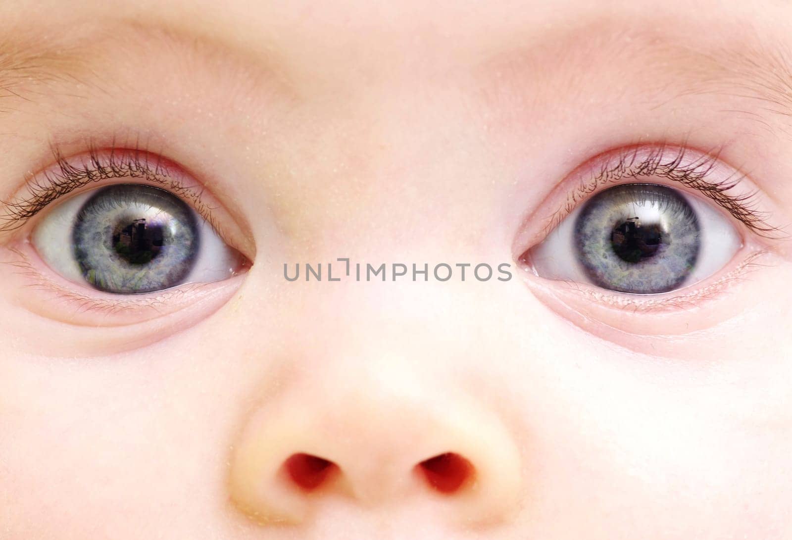New born baby girl closeup