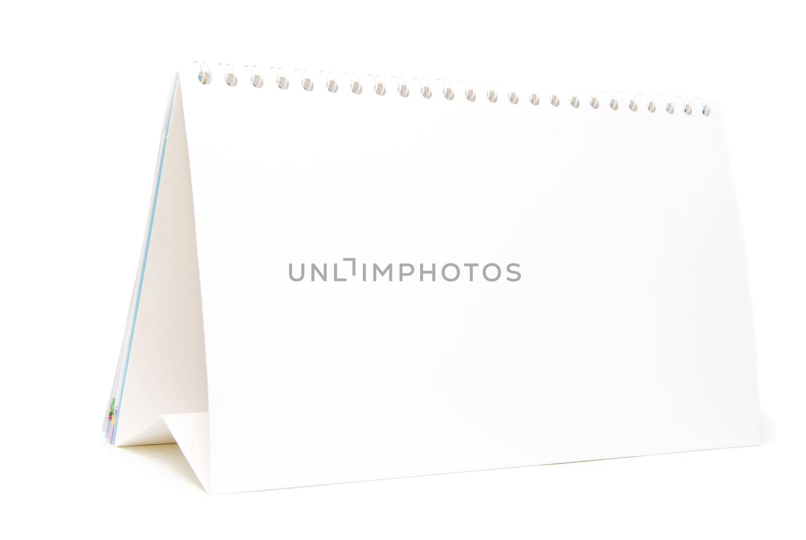 paper calendar isolated on white background