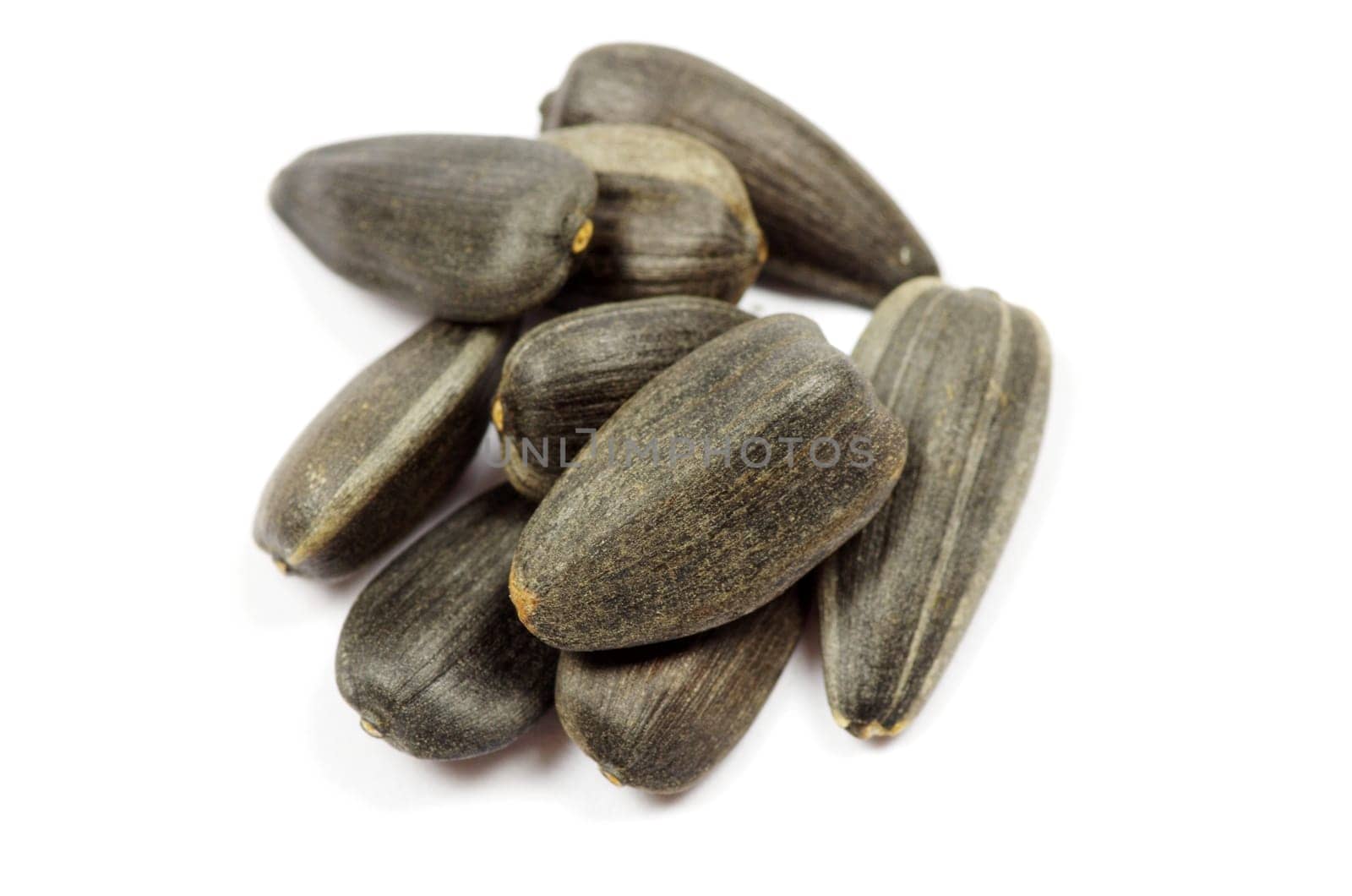 sunflower seeds isolated on white