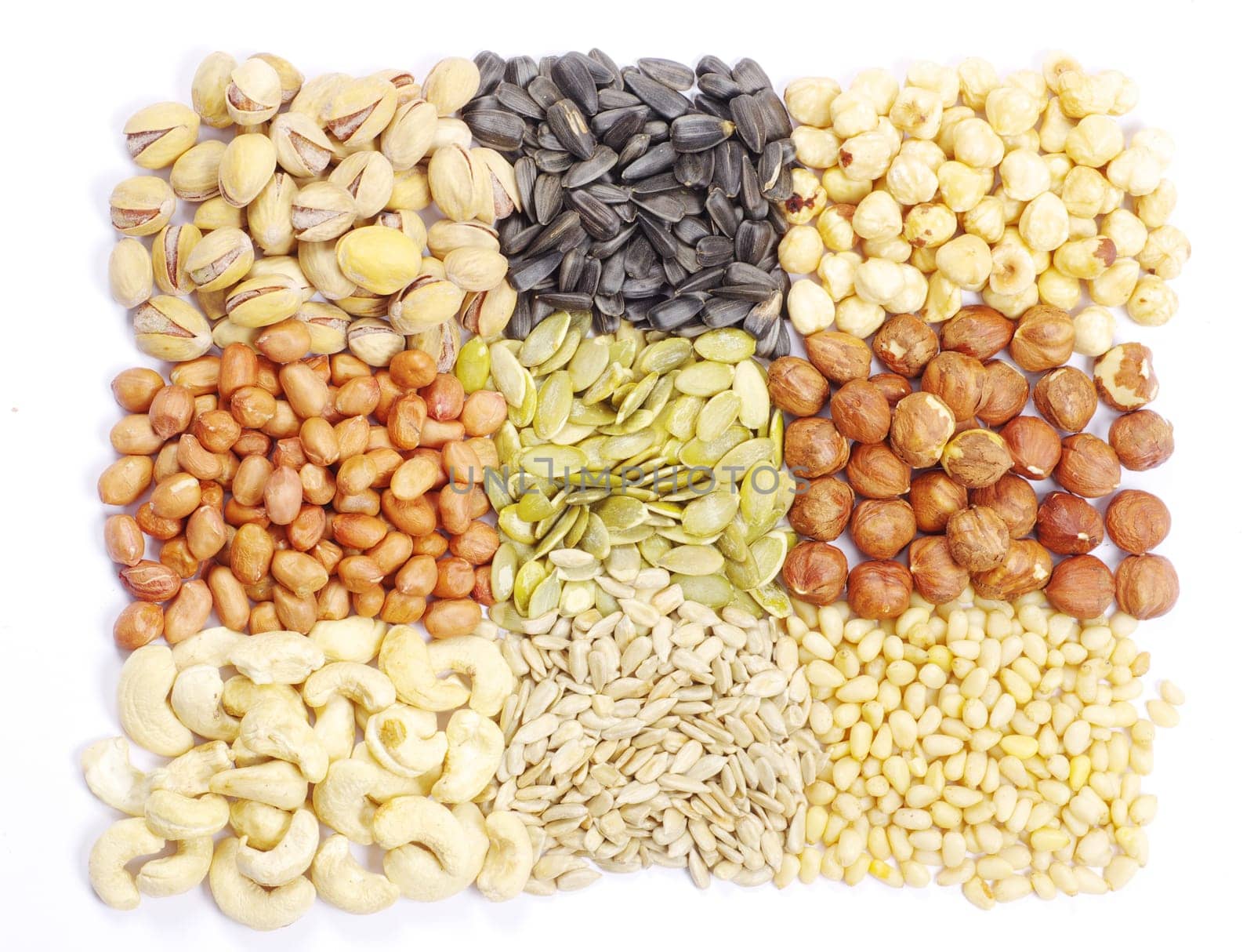 seeds and nuts with collection