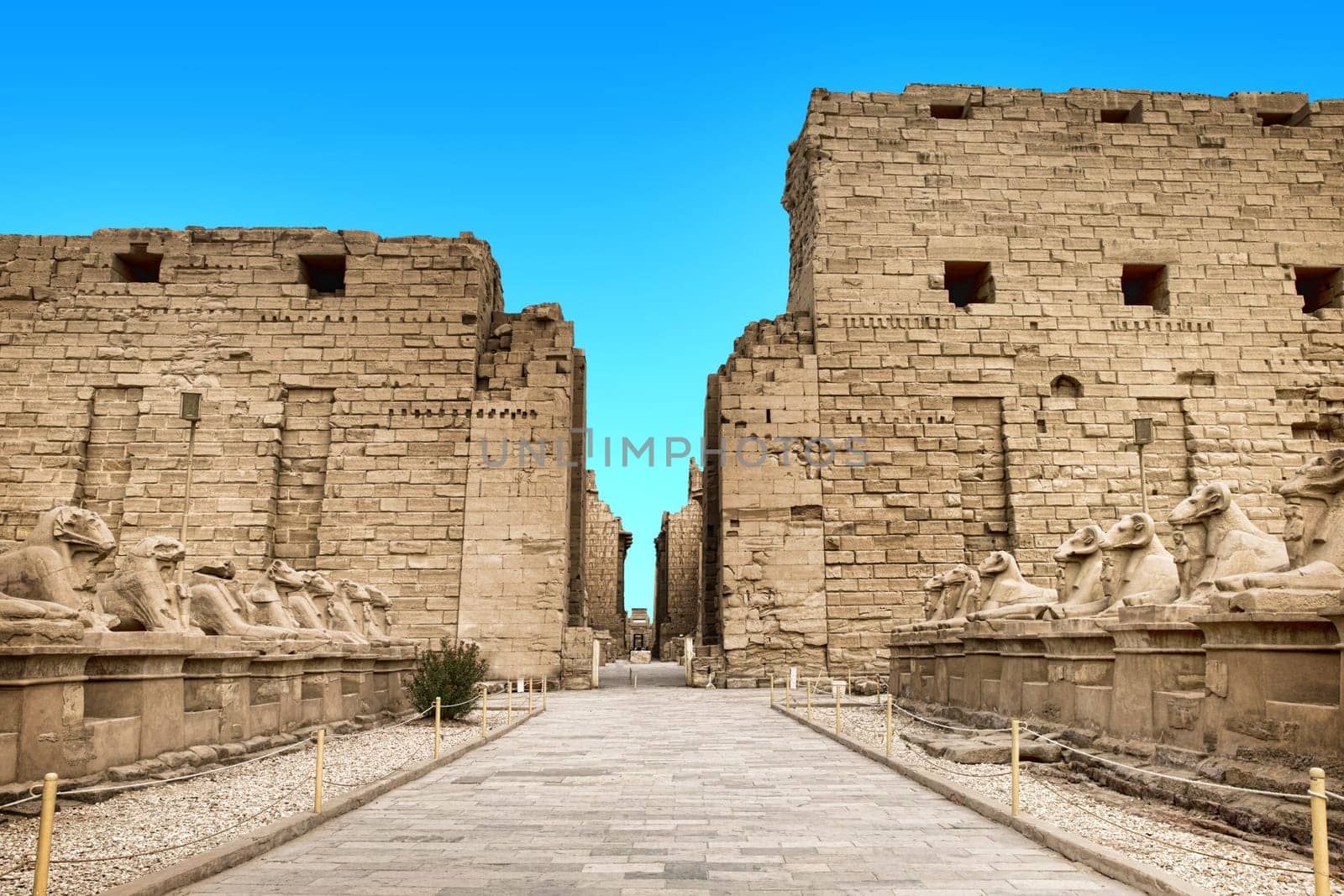 Ancient ruins of Karnak temple in Egypt