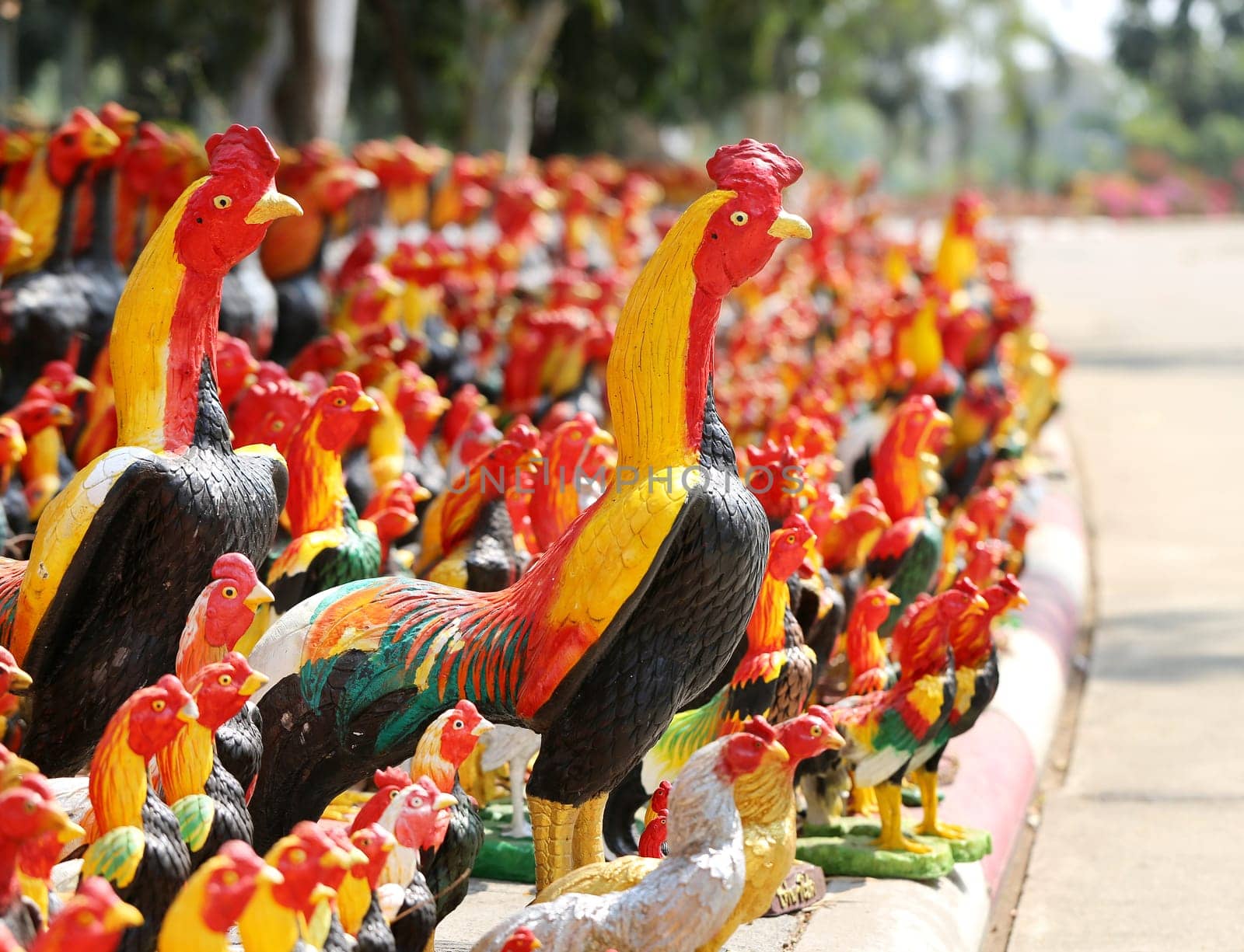statues cocks
