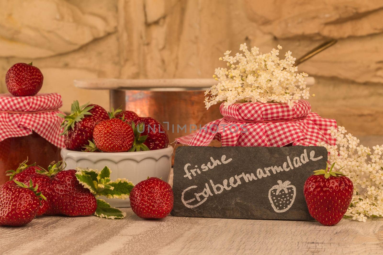 Strawberry jam cooking