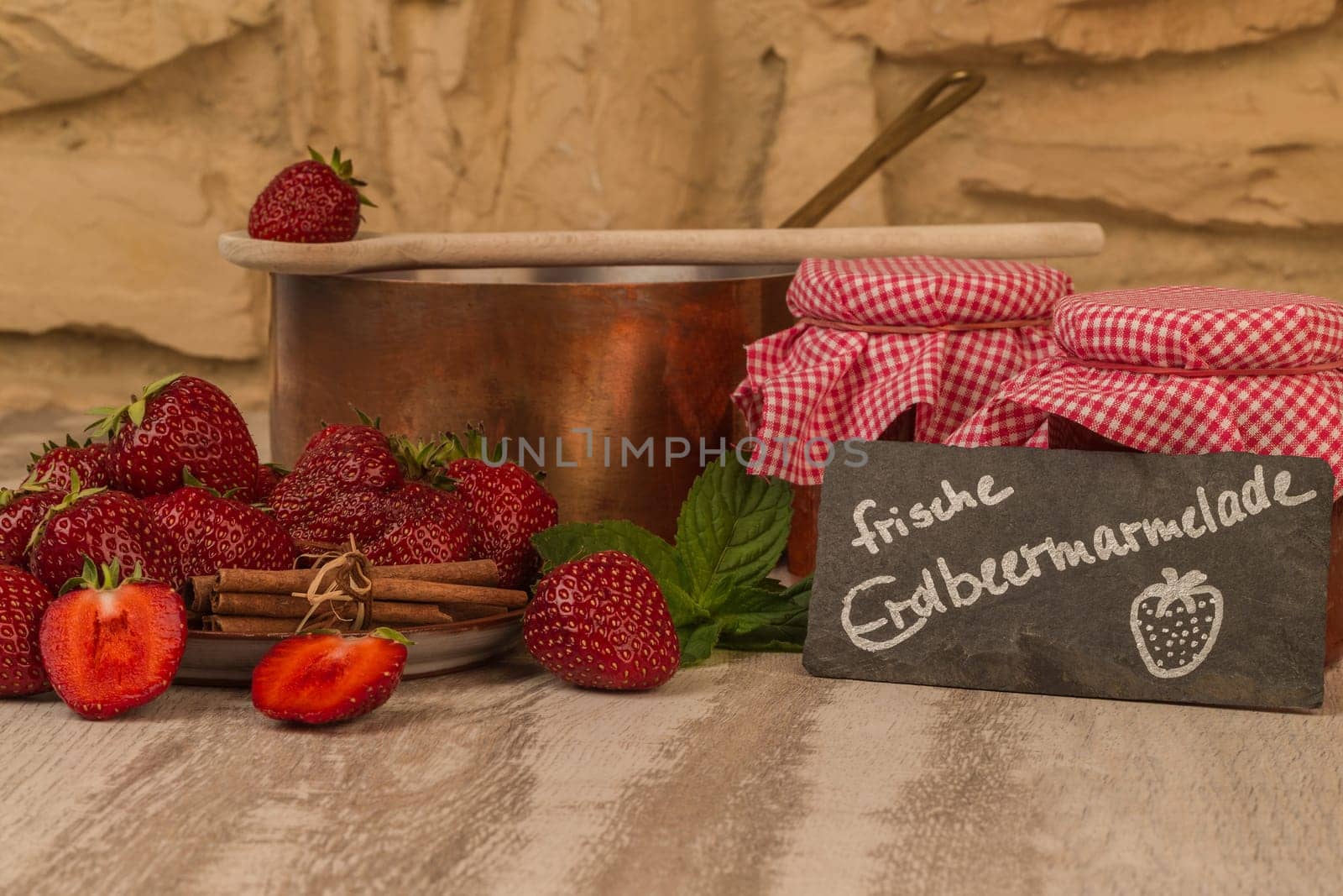 Strawberry jam cooking
