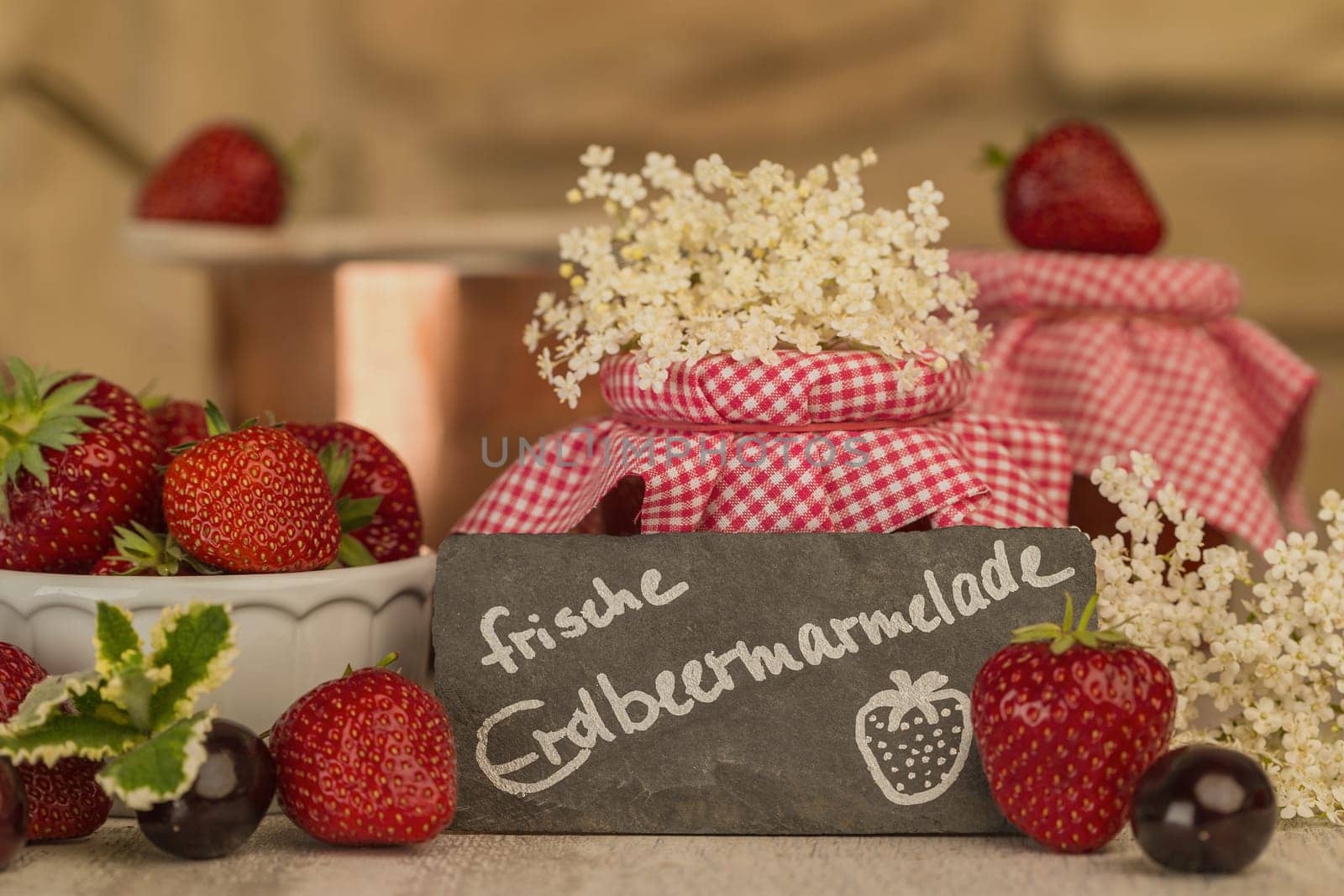 Strawberry jam cooking