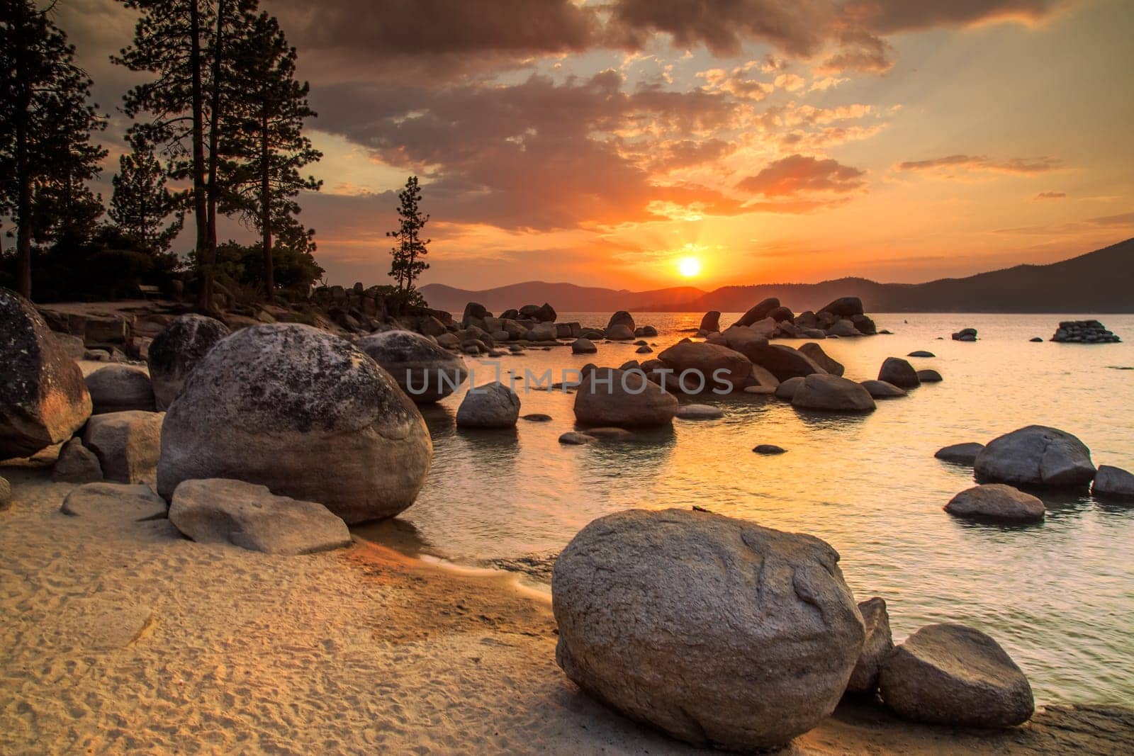 Lake Tahoe at sunset