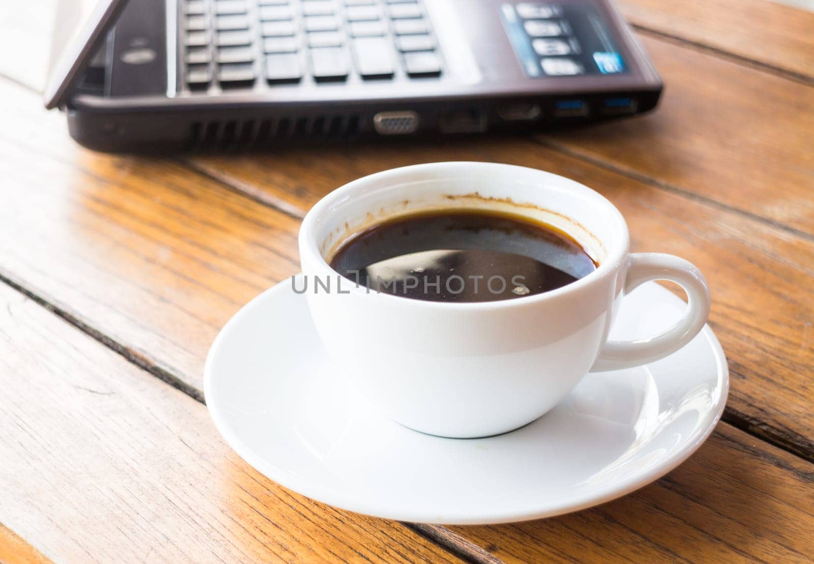 Easy drink cup of coffee at work, stock photo
