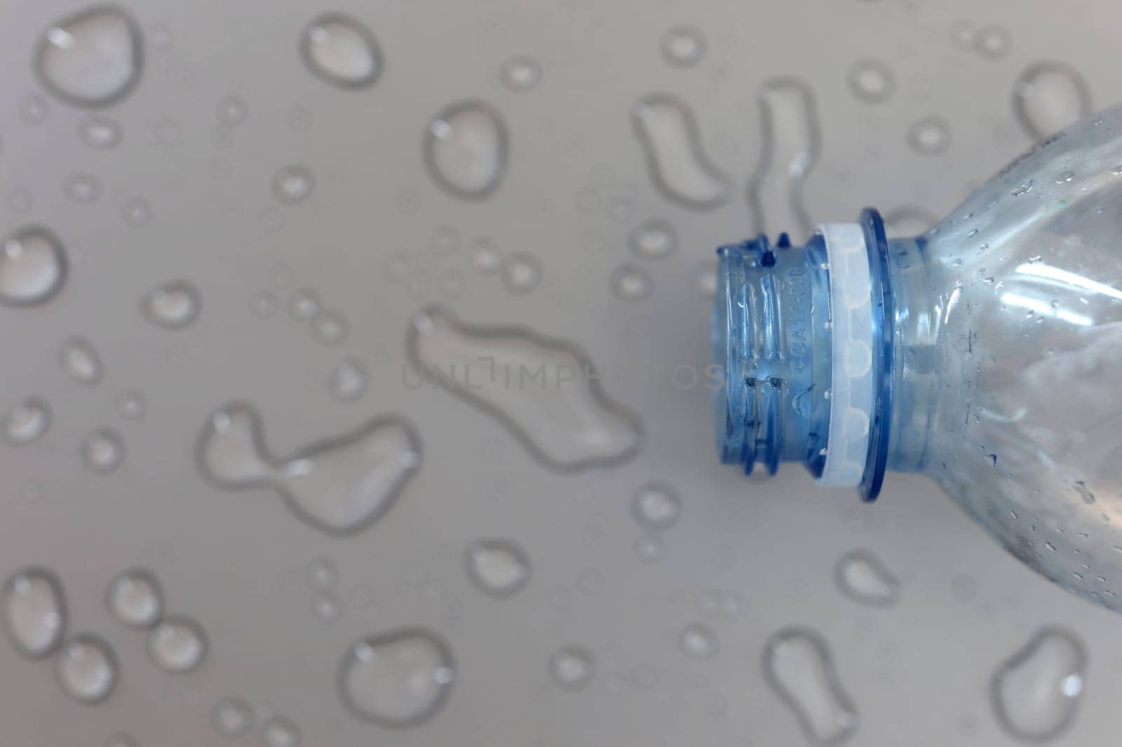 A close up shot of a water bottle