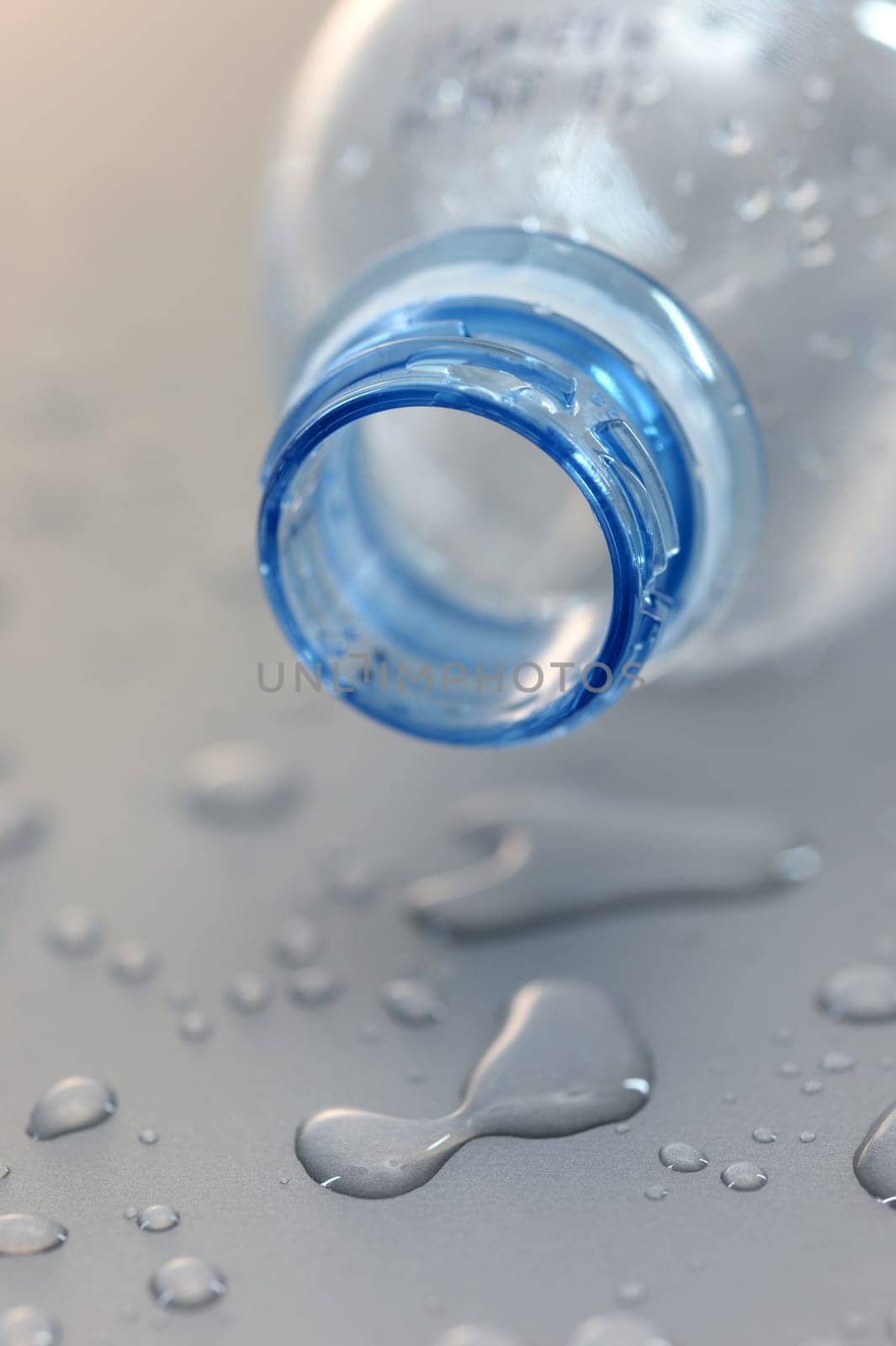 A close up shot of a water bottle