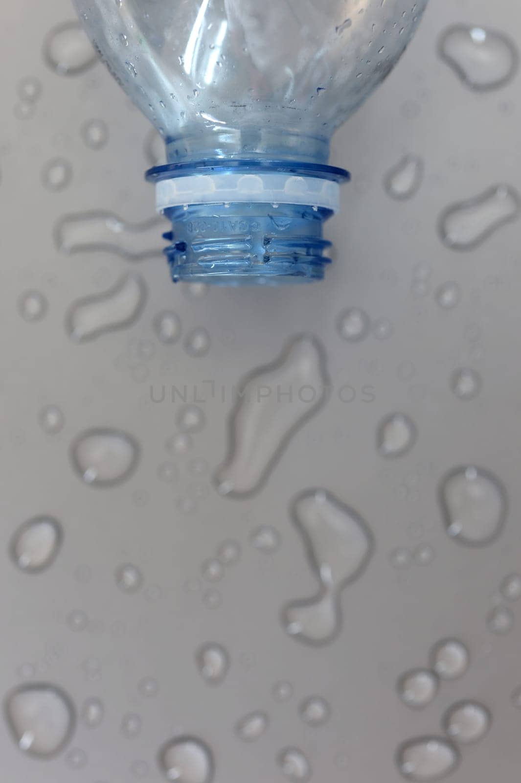 A close up shot of a water bottle