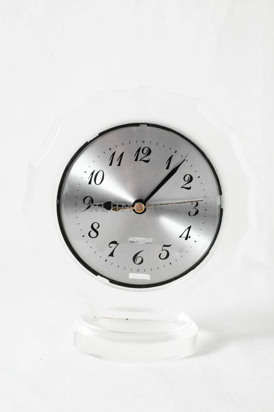 Retro Vintage Alarm Clock on a White Background