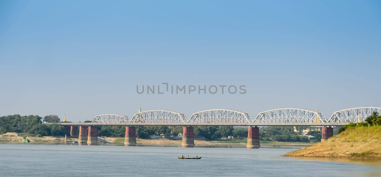 Ava Bridge in Mandalay, Myanmar