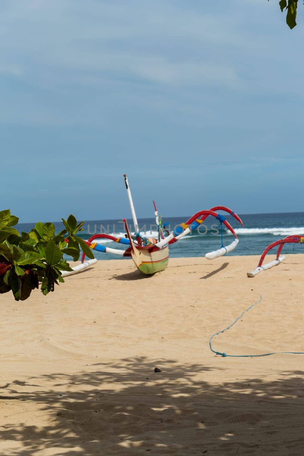 Beautiful secluded sandy beach in the Caribbean with white sand and blue sky as in paradise