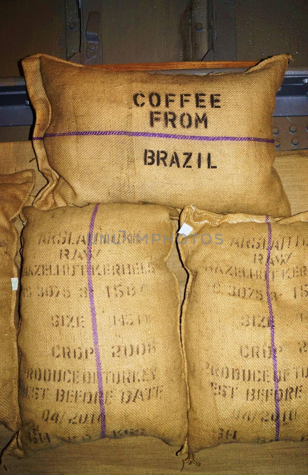 Coffee saecke in the harbour
