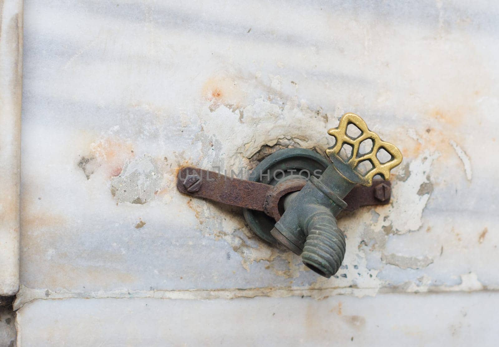 old rusty tap in istanbul, turkey