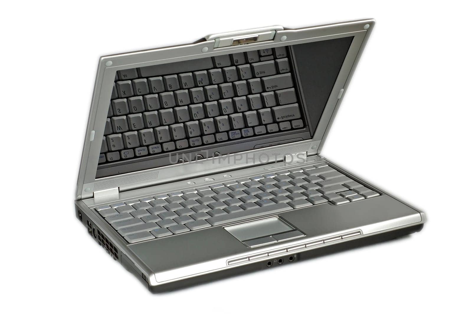 A laptop computer isolated over white background