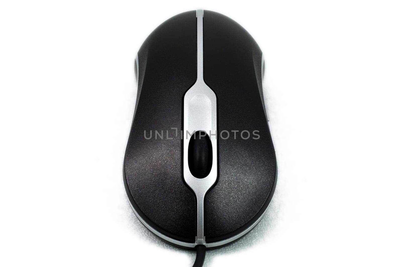 Close up of stylish computer mouse over white