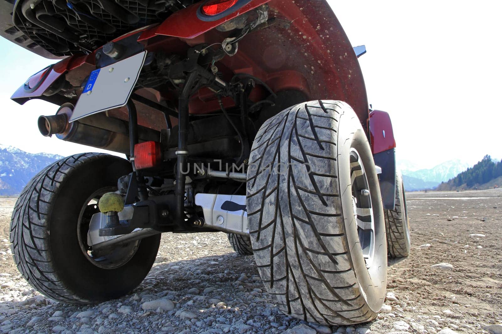 With the quad in the off-road