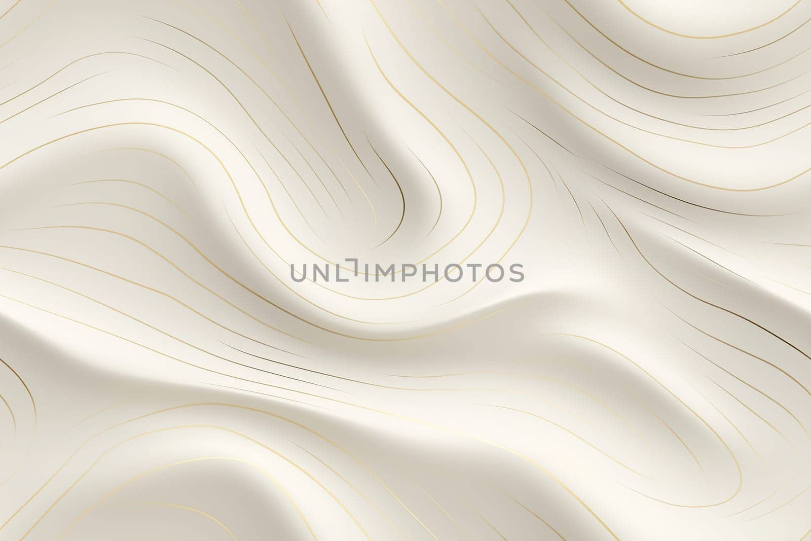 Beige seamless pattern with abstract waves. Applicable for fabric print, textile, wrapping paper, wallpaper. Beige background with golden splines. Repeatable texture. Generative AI. by creativebird