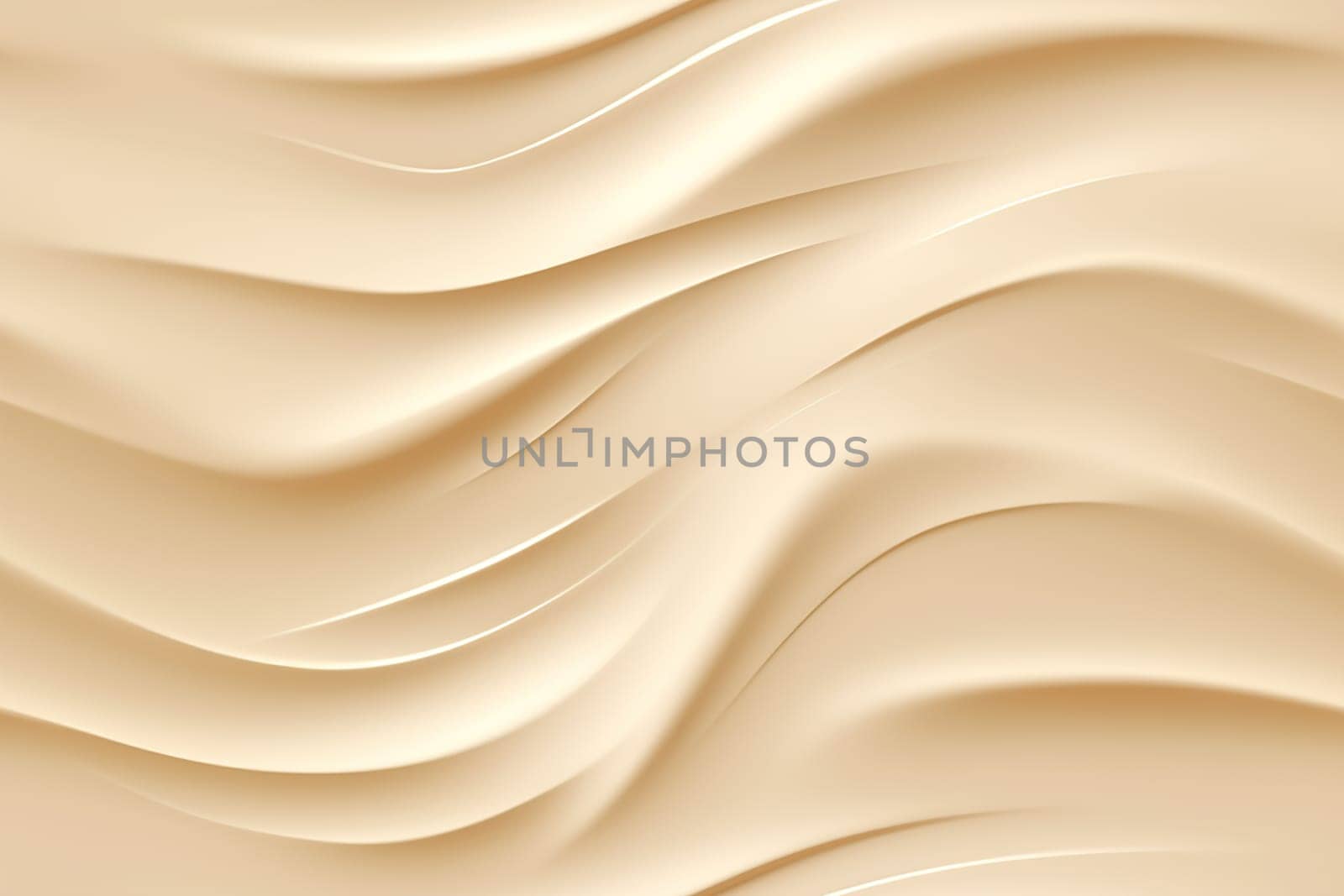 Beige seamless pattern with abstract waves. Applicable for fabric print, textile, wrapping paper, wallpaper. Modern background with splines, curves. Repeatable texture. Generative AI