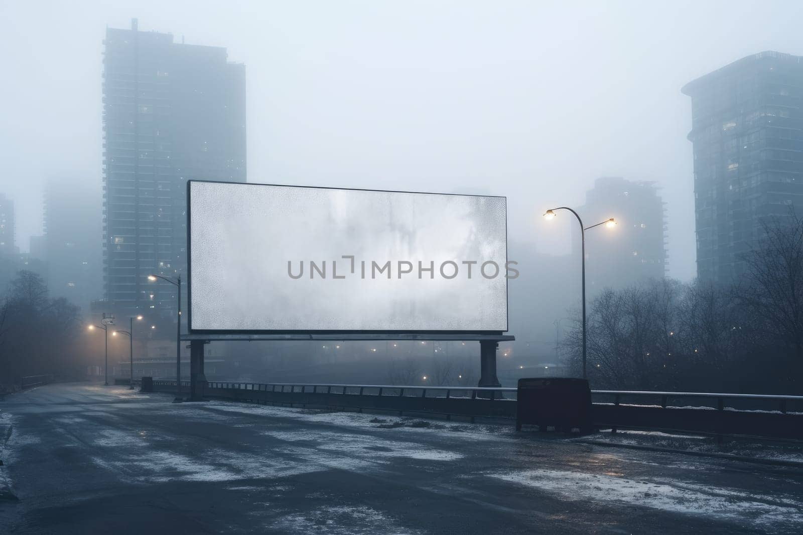 Mockup Billboard for advertisement. Generative AI by itchaznong