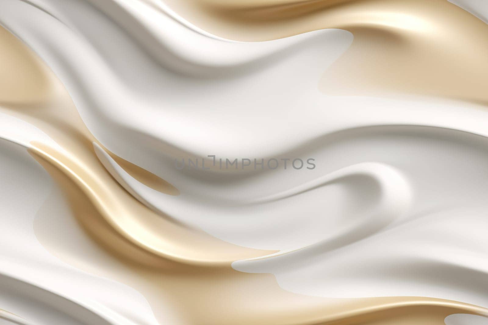 Beige and white seamless pattern with abstract waves. Applicable for fabric print, textile, wrapping paper, wallpaper. Modern background with splines, curves. Repeatable texture. Generative AI. by creativebird
