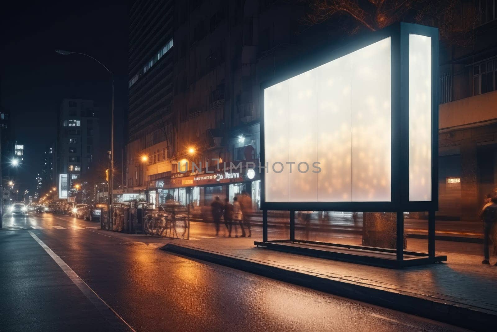 Mockup Billboard for advertisement. Generative AI by itchaznong