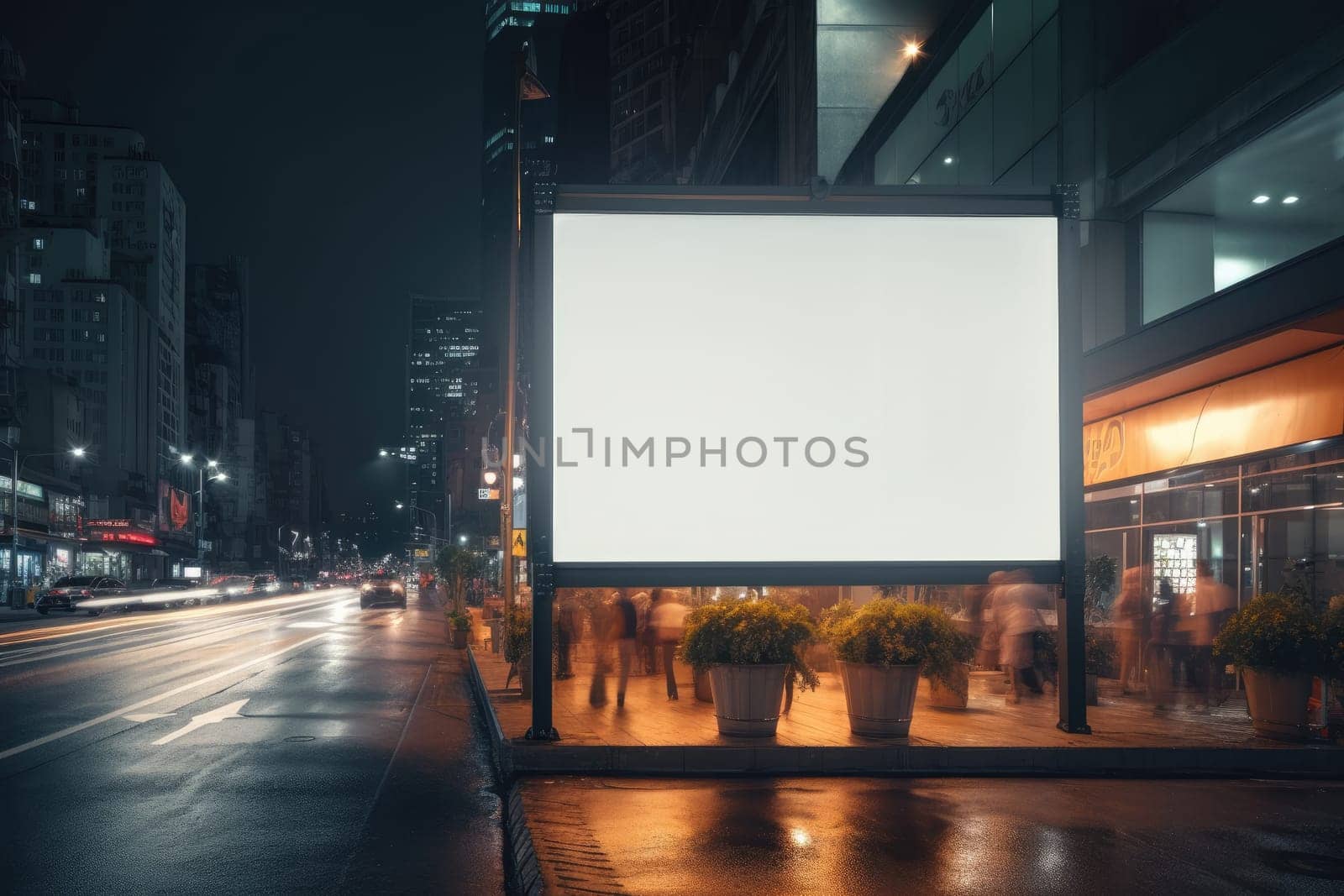 Mockup Billboard for advertisement. Generative AI by itchaznong