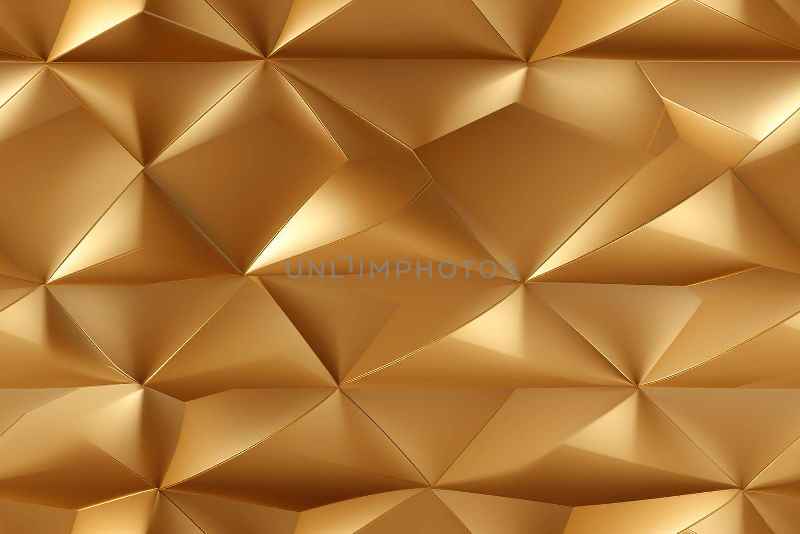 Yellow seamless pattern with abstract shapes. Applicable for fabric print, textile, wrapping paper, wallpaper. Golden background. Repeatable texture. Generative AI. by creativebird