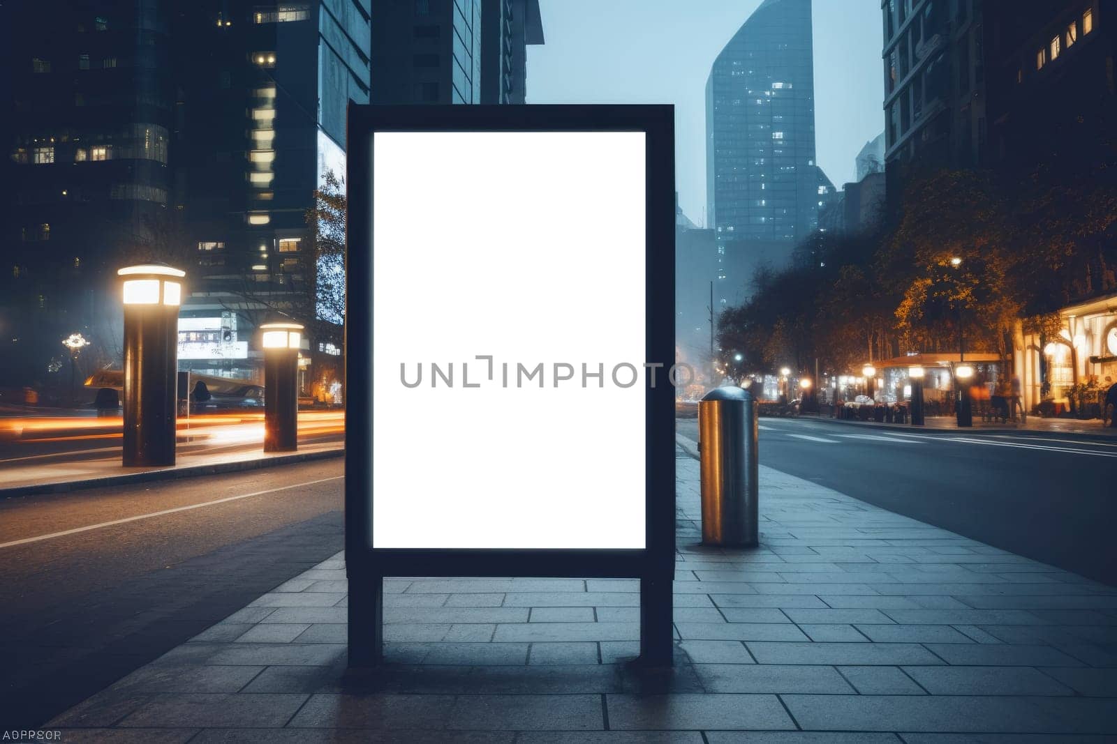 Mockup Billboard for advertisement. Generative AI by itchaznong