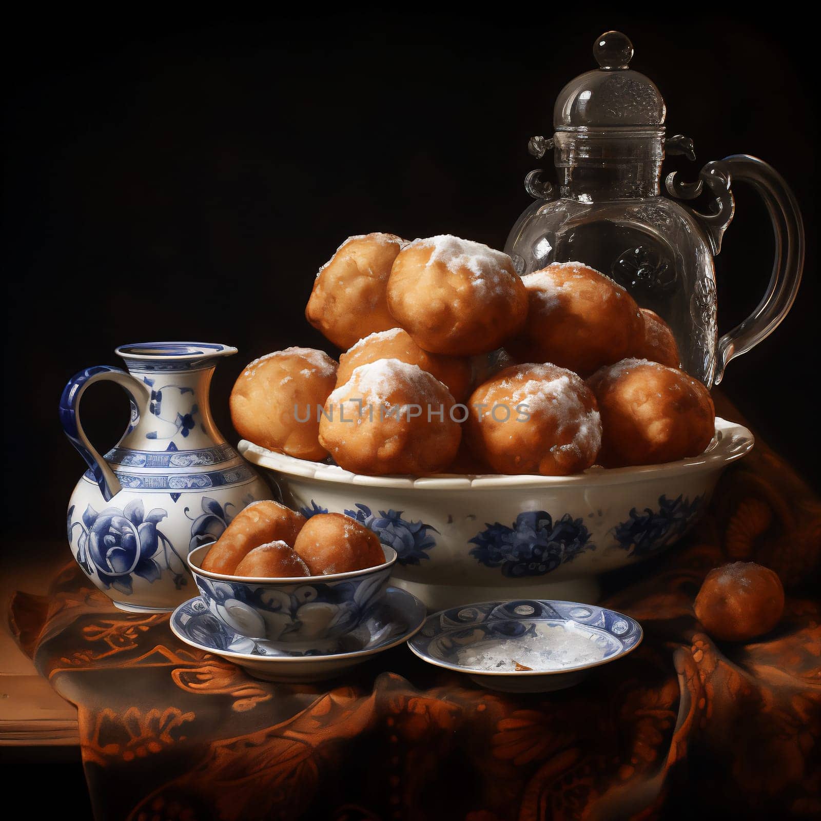 'Oliebollen', traditional Dutch pastry for New Year's Eve in the Netherlands