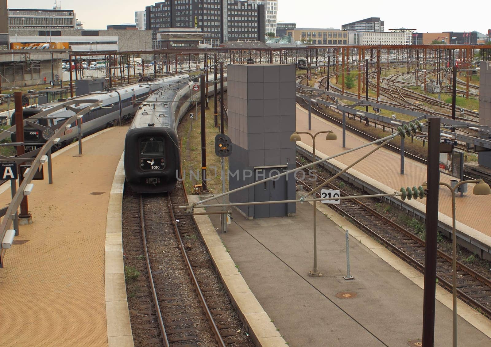 Trains leaving central railway station