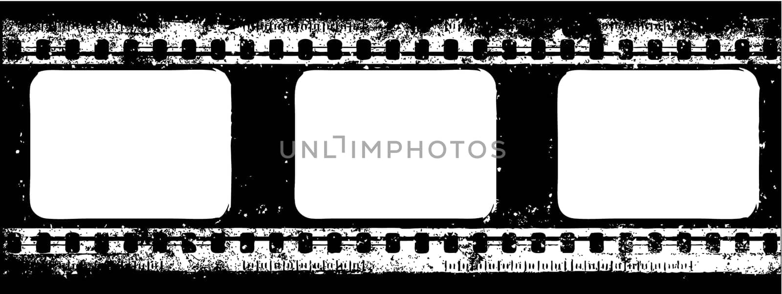 Editable  vector background - grunge film frame with space for your text or image