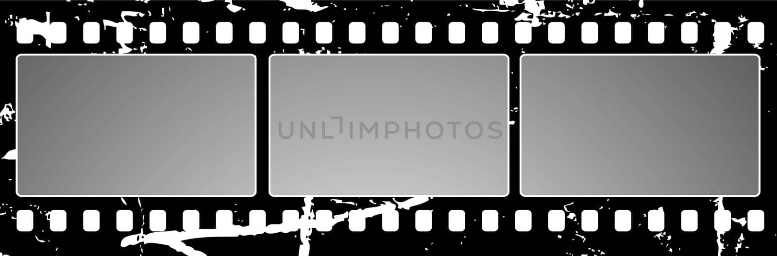 Editable  vector background - grunge film frame with space for your text or image