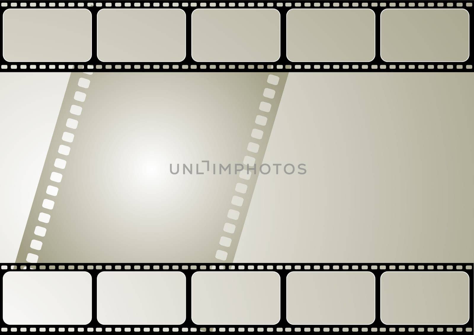 Computer designed editable vector film frame