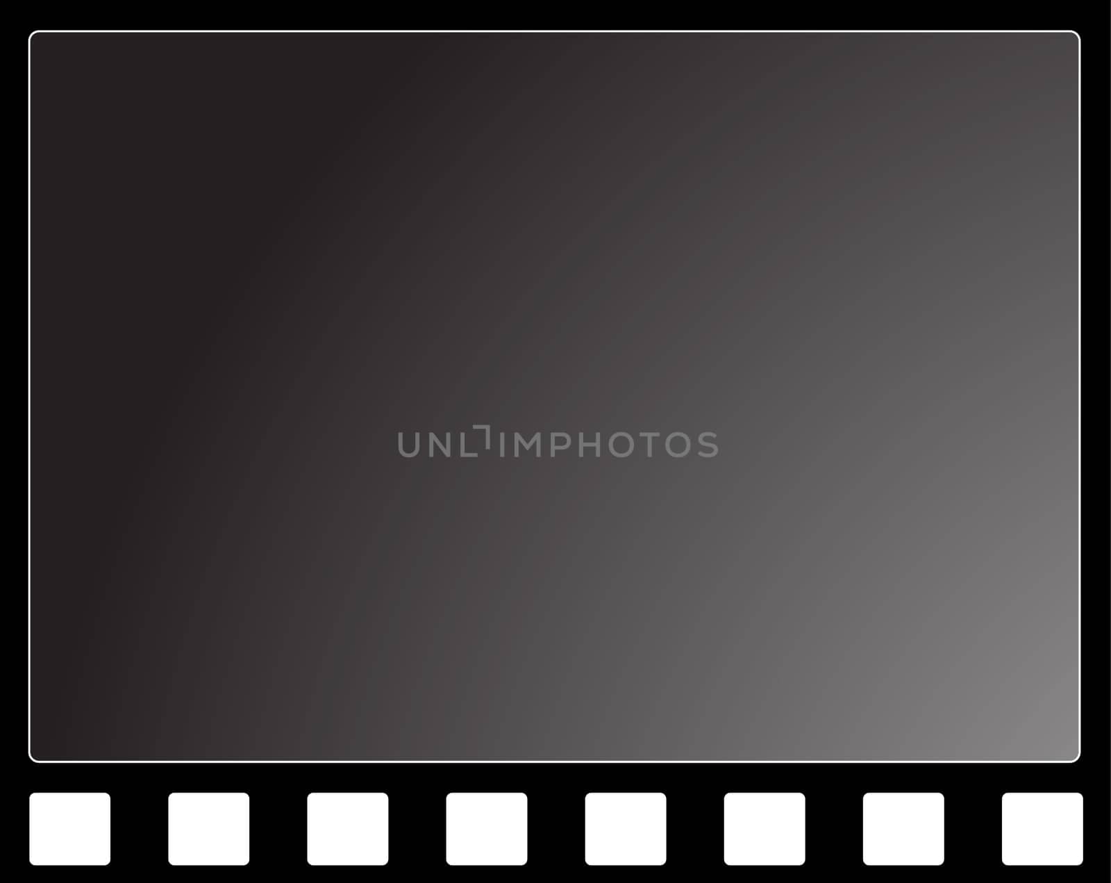 Computer designed editable vector film frame