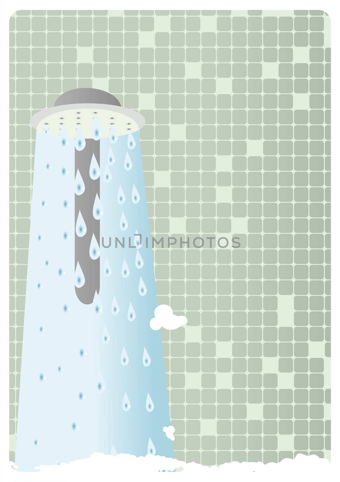 Warm shower background - vector illustration
