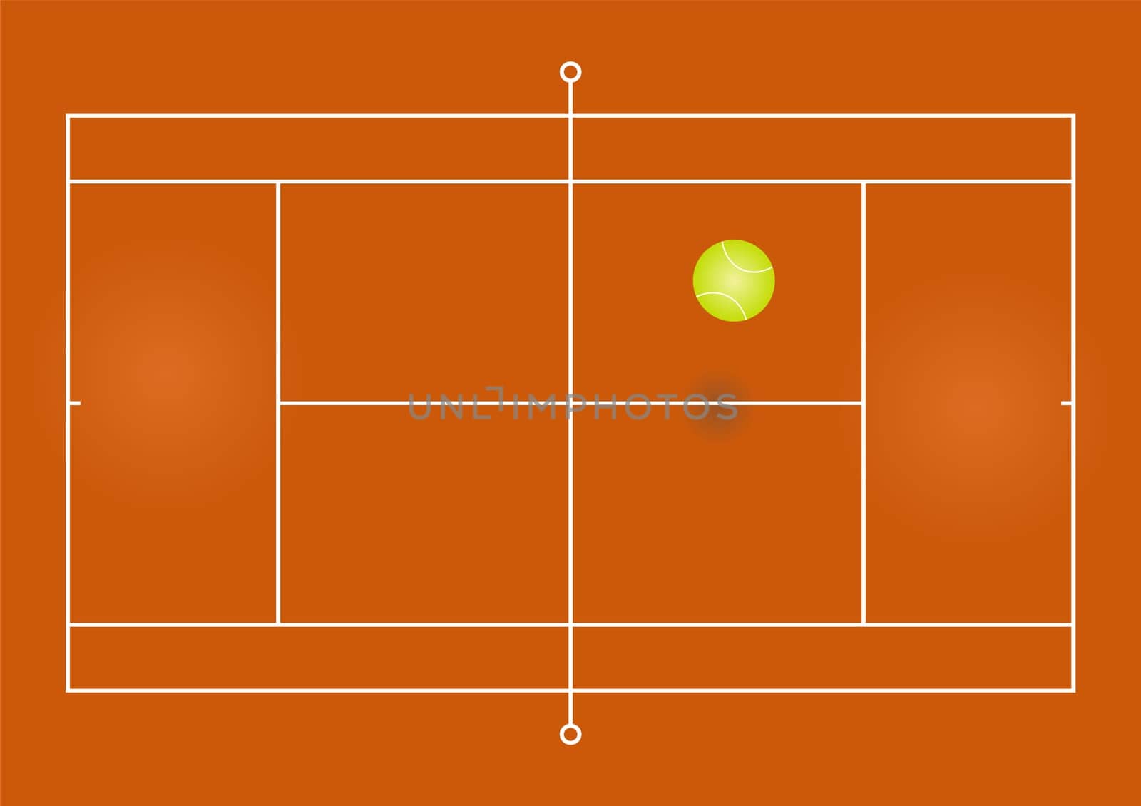 Vector illustration of a tennis court