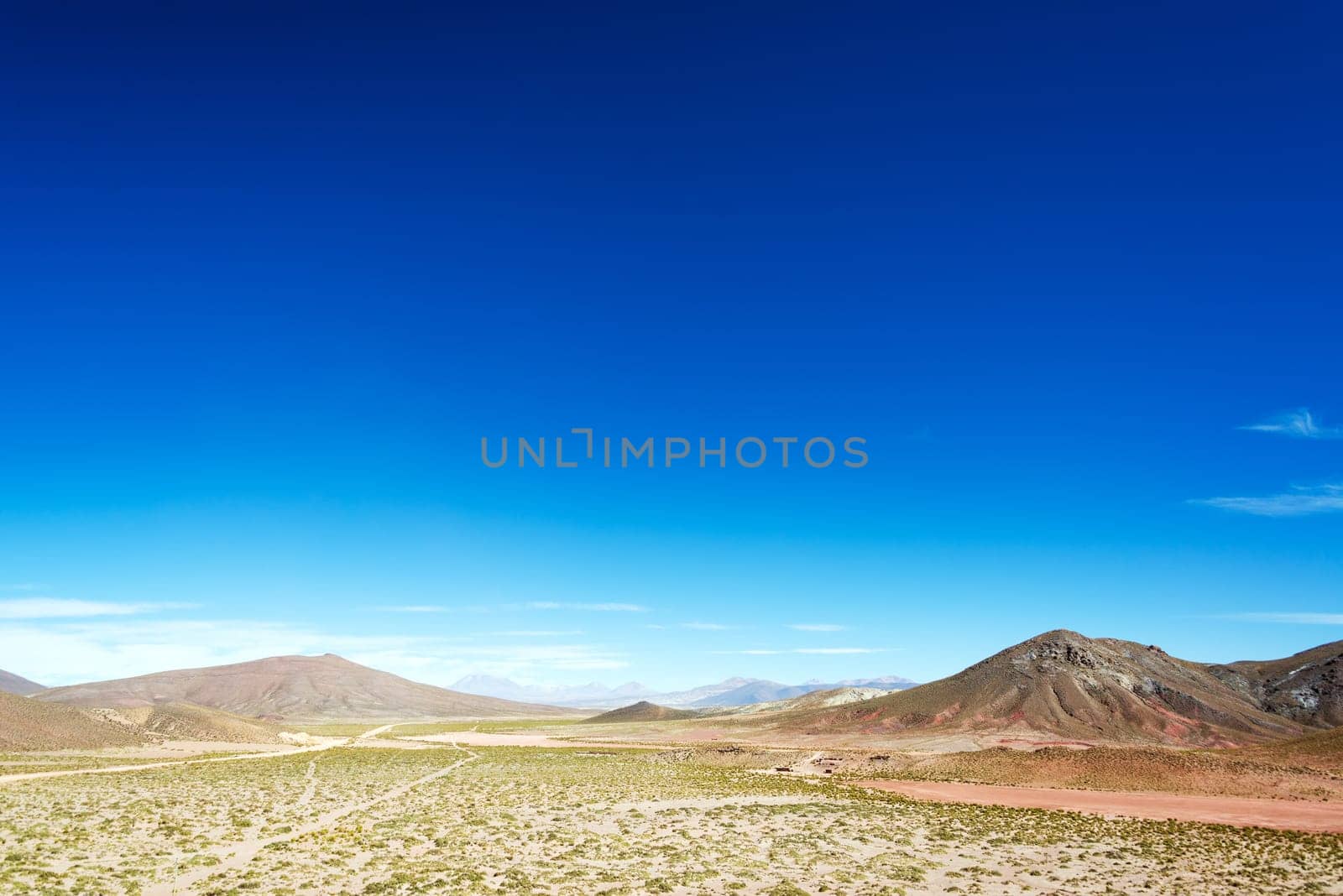 View of the high plains in southern Bolivia near Uyuni