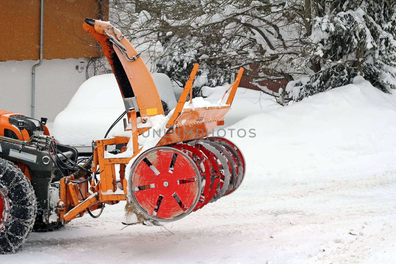The large snow blower