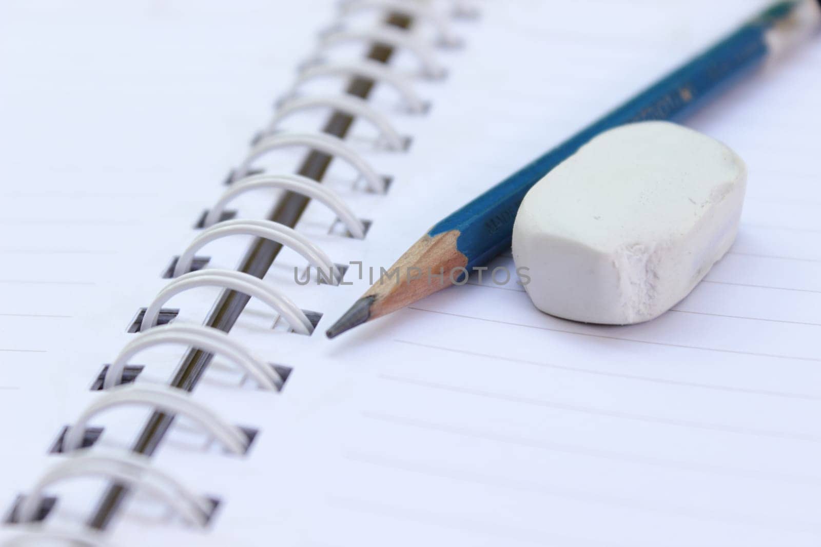 a pencil on the book