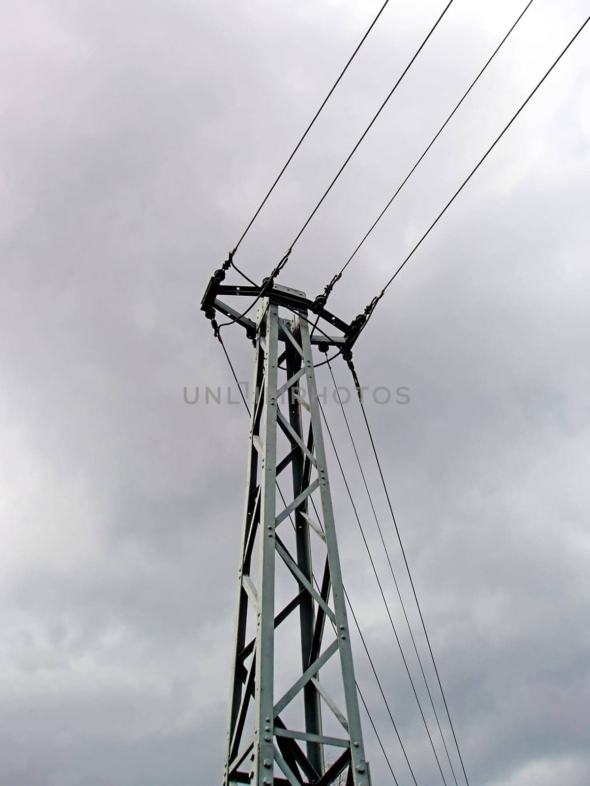 Power Lines with stormy clouds